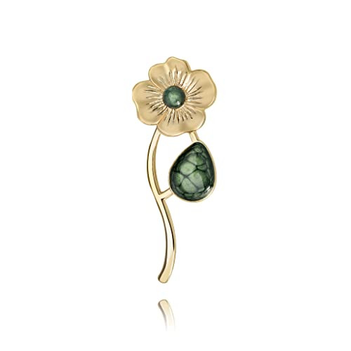 Handmade Small Flower Brooch Jewelry for Women (Green) | Amazon (US)