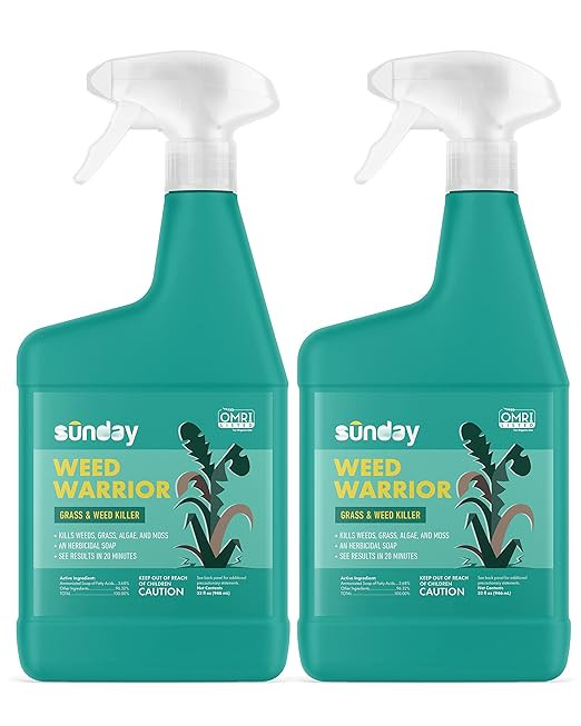 Sunday Weed Warrior, 32oz, 2 Pack - Grass & Weed Killer - Organic, Ready-to-Use Weed Killer Spray... | Amazon (US)