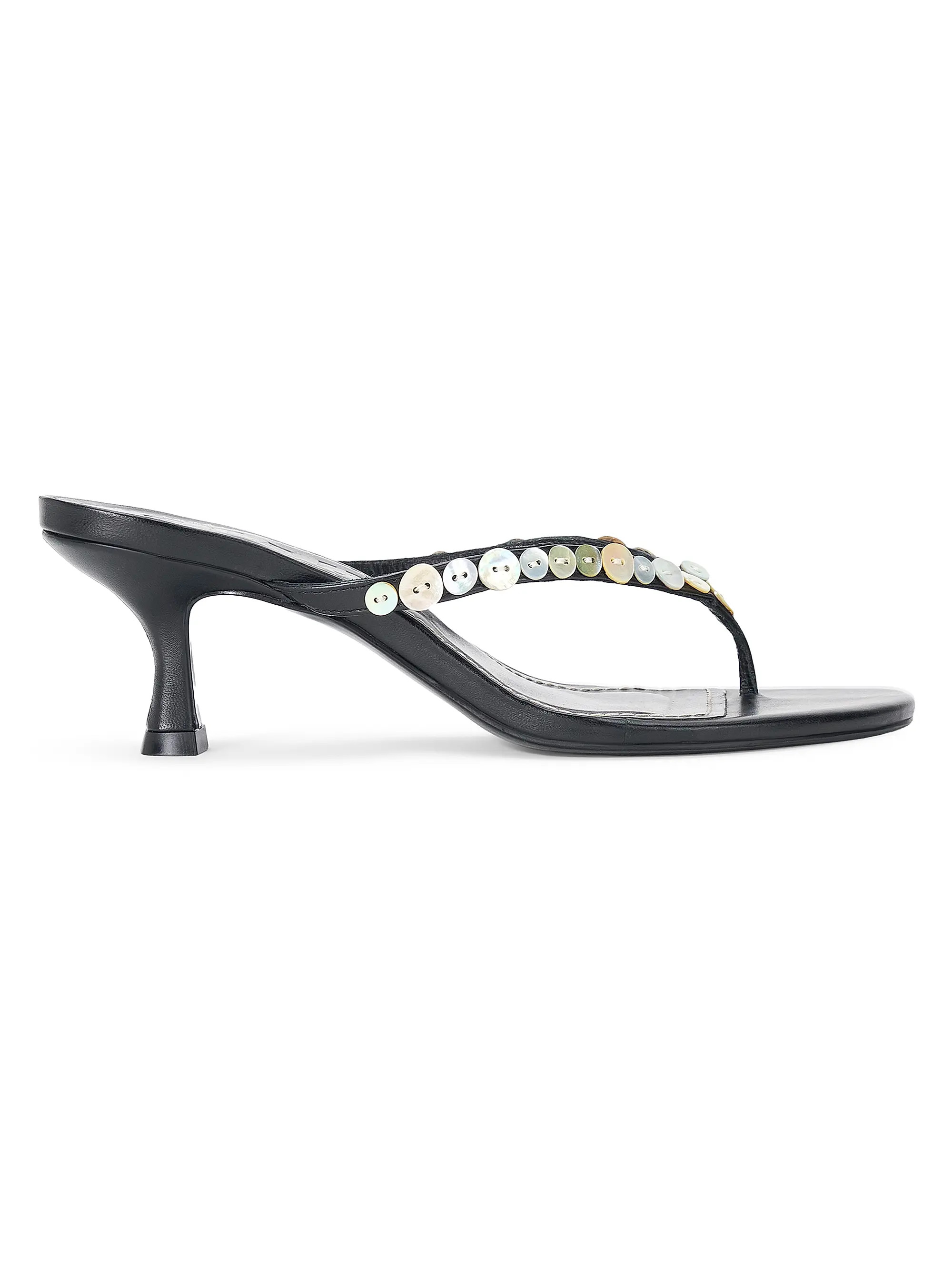Staud Freja 60MM Leather Thong Sandals | Saks Fifth Avenue | Saks Fifth Avenue
