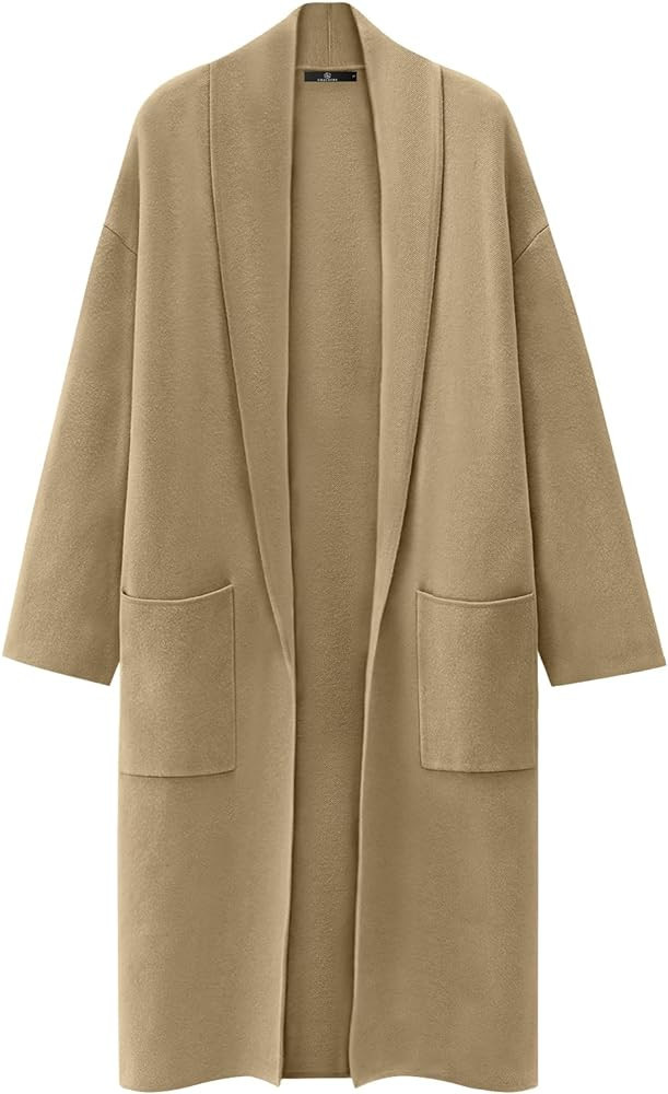 LILLUSORY Women's Oversized Long Cardigan Sweaters 2023 Fall Trendy Coatigan Lightweight Jackets ... | Amazon (US)