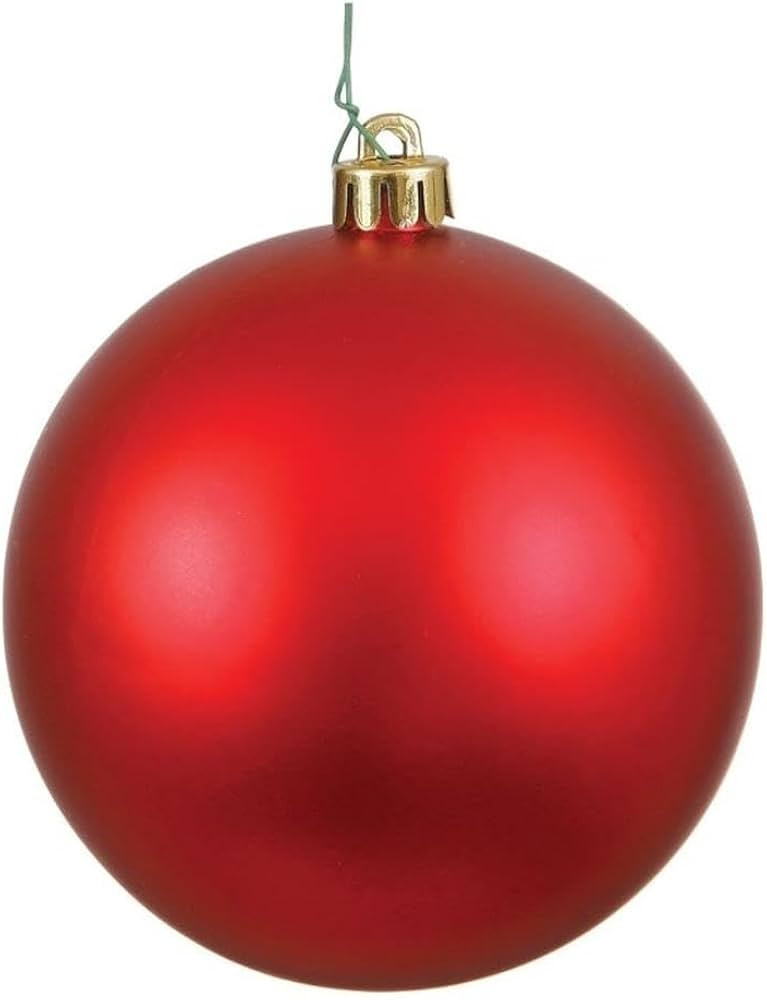 Vickerman 3" Plastic Ball Ornaments in Matte Red (Set of 12) | Amazon (US)