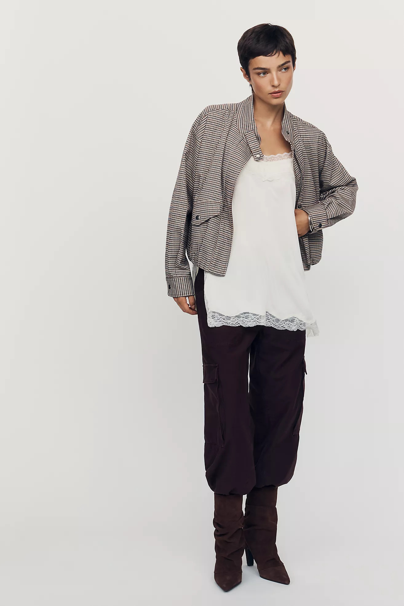 Dolan Left Coast Funnel-Neck Bubble-Hem Jacket | Anthropologie (US)