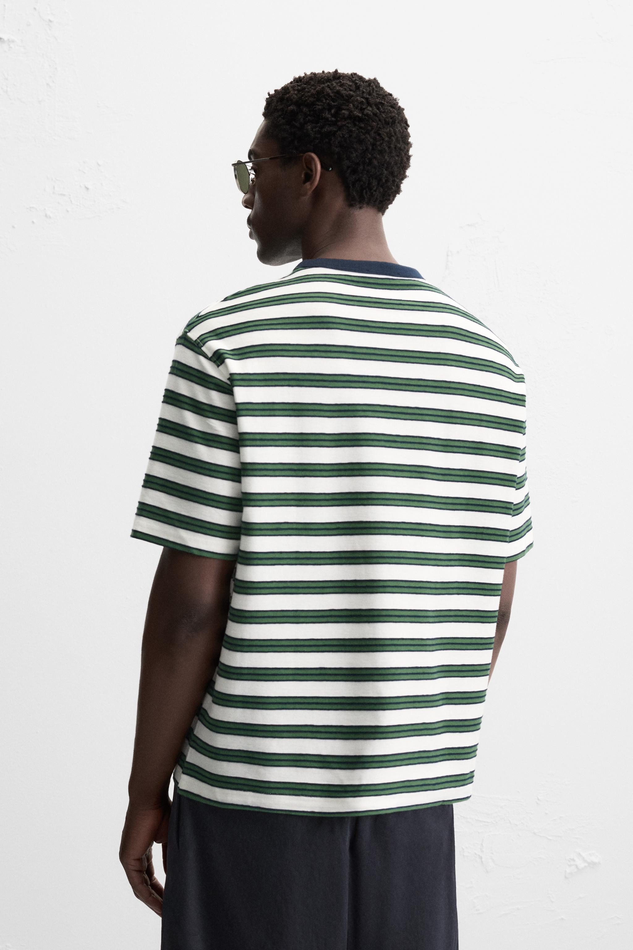 STRIPED JACQUARD T-SHIRT | Zara US
