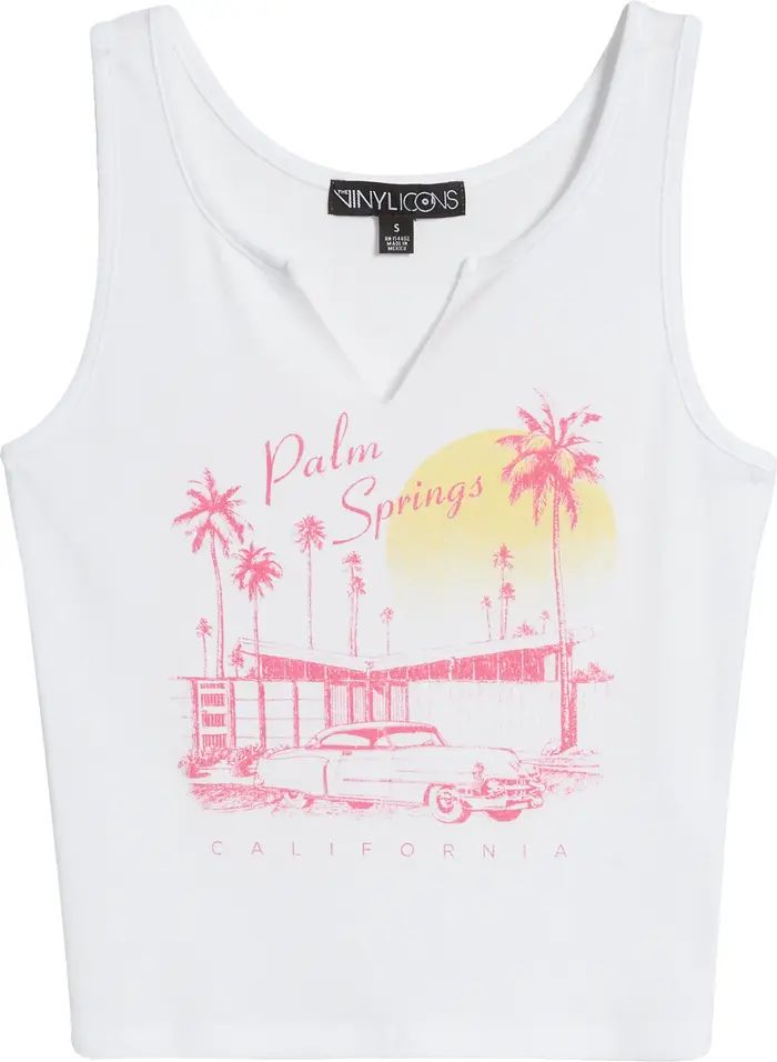 Palm Springs Notch Neck Graphic Tank | Nordstrom