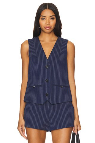 Hayden Oversized Vest in Matt & Ivory | Revolve Clothing (Global)