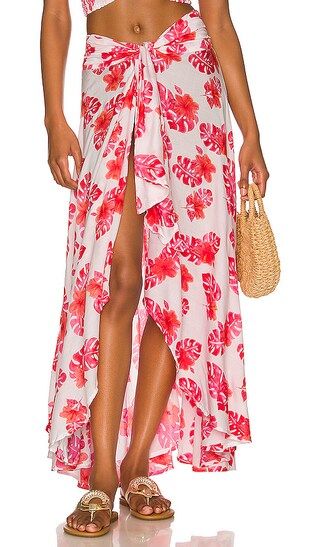 Azure Wrap Skirt in Tahitian Hibiscus Pink | Revolve Clothing (Global)