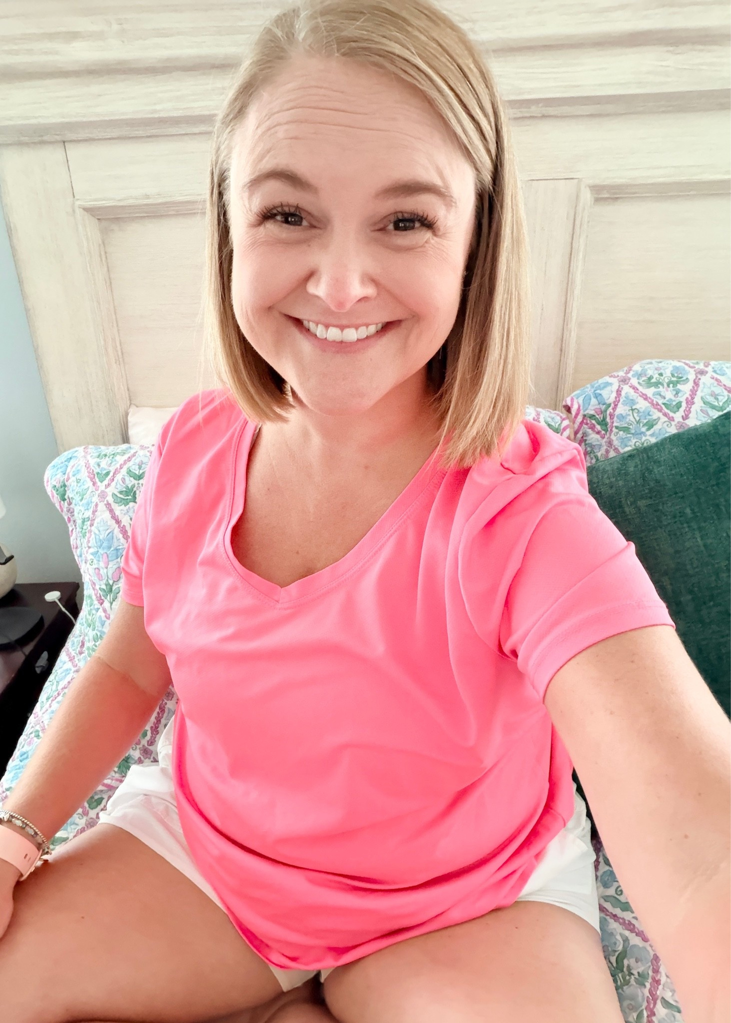 A bright pink tee just makes every summer outfit more fun. 🩷 

I’ve been reaching for this one on repeat with white shorts, denim, and everything in between. ☀️

#LTKdayinmylife #LTKgrwm #LTKootd
