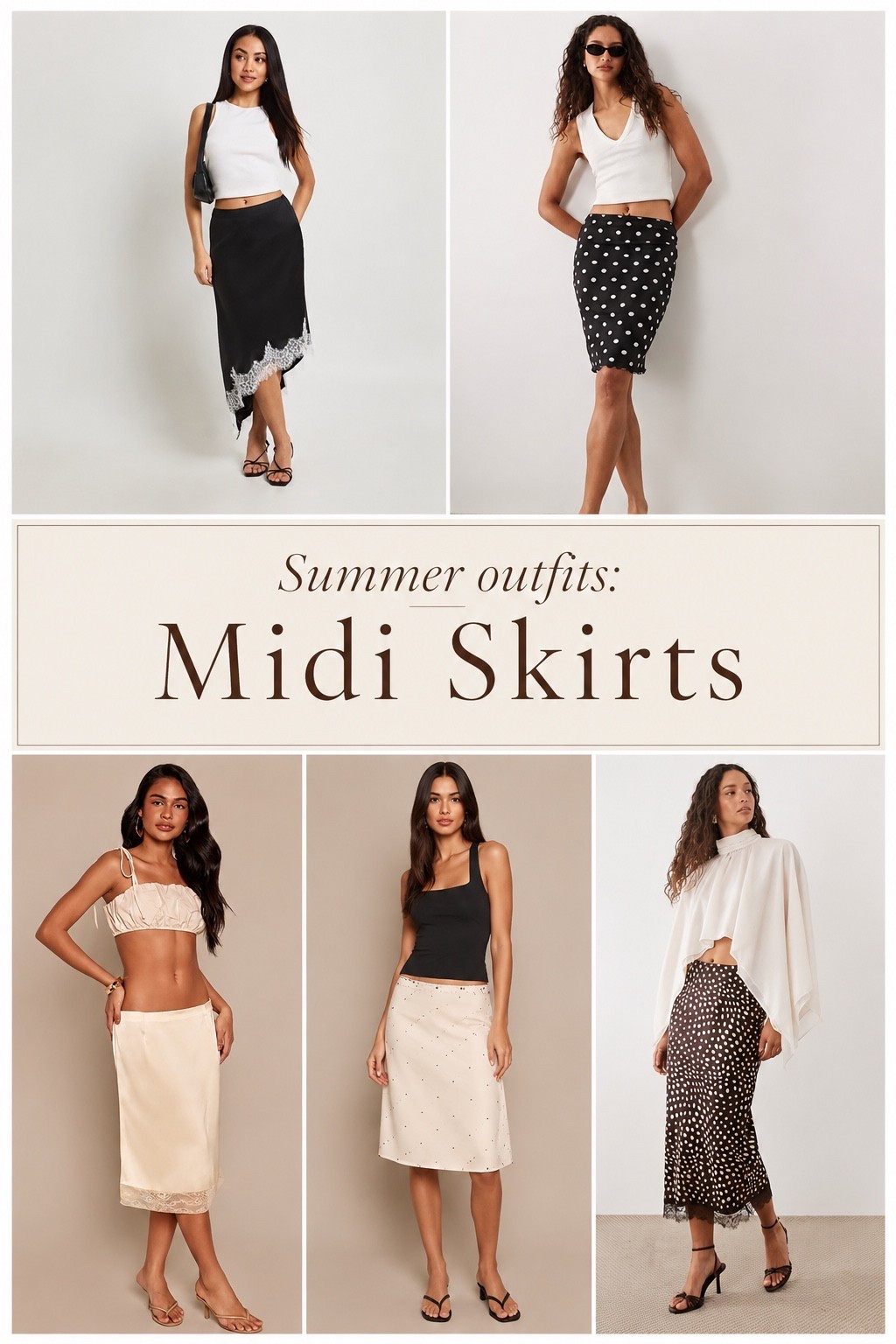 Midi skirts are the easiest summer trend to style and I’m proving it five ways. Lace trim, polka dot, satin slip and printed styles🤍paired back with simple tanks for an effortless summer outfit formula that works for everyday wear or summer evenings 

#midiskirts #summerskirts #satinskirts #summeroutfit

#LTKuk #LTKsummer #LTKeurope