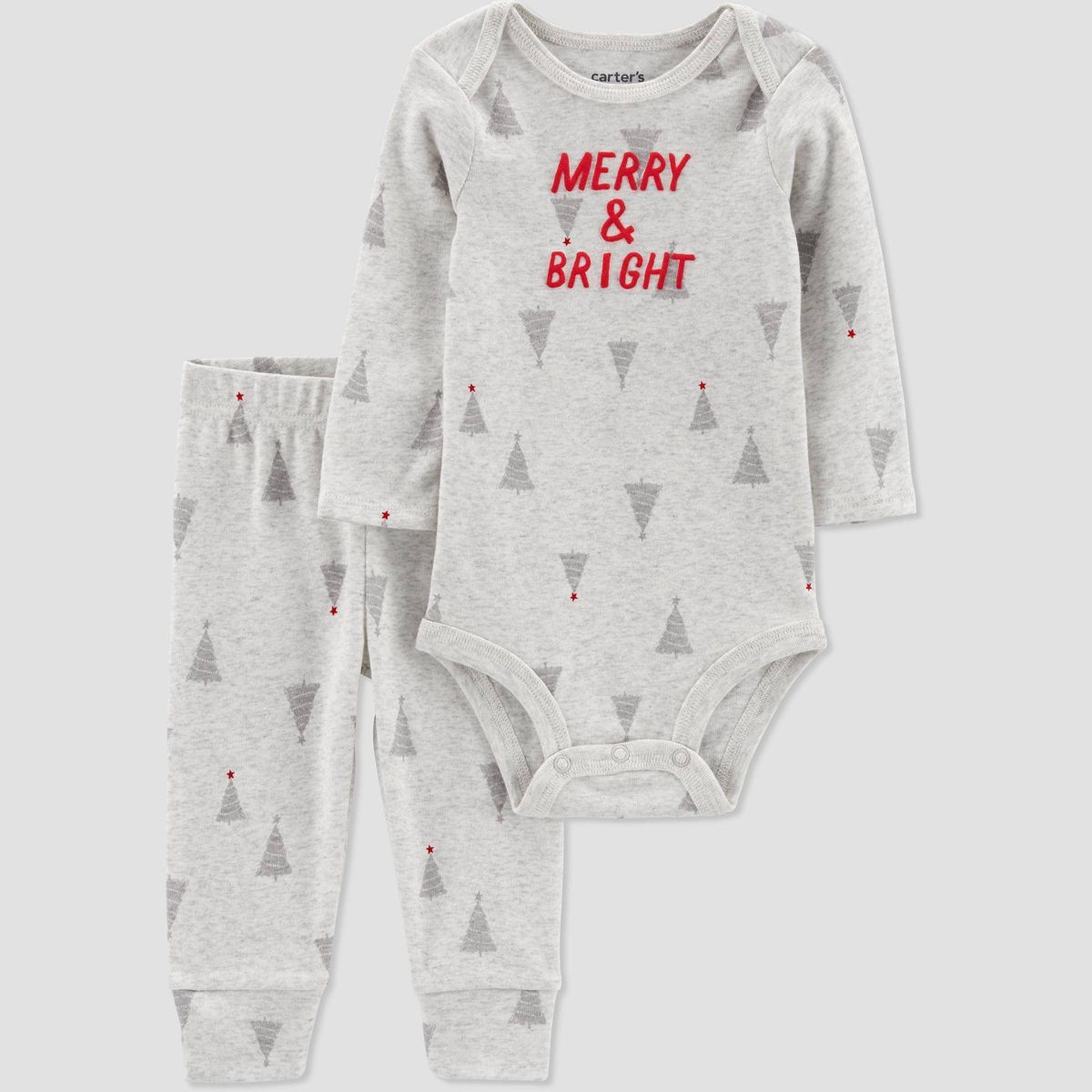 Carter's Just One You®️ 2pc Baby Merry and Bright Coordinate Set - Gray | Target