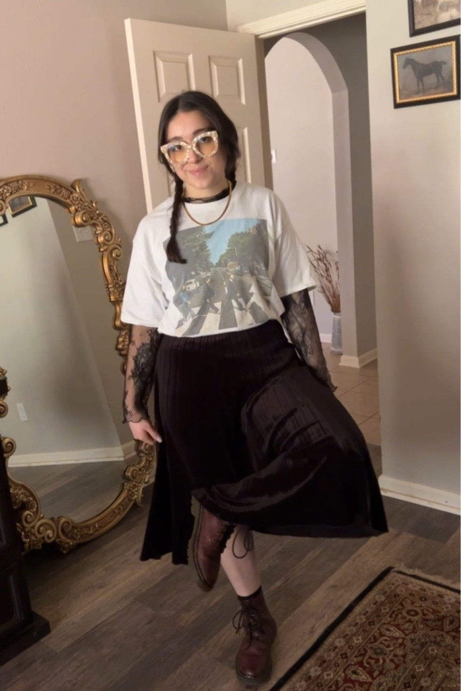 Grunge outfit with black skirt and docs 

#LTKfindsunder100 #LTKfindsunder50