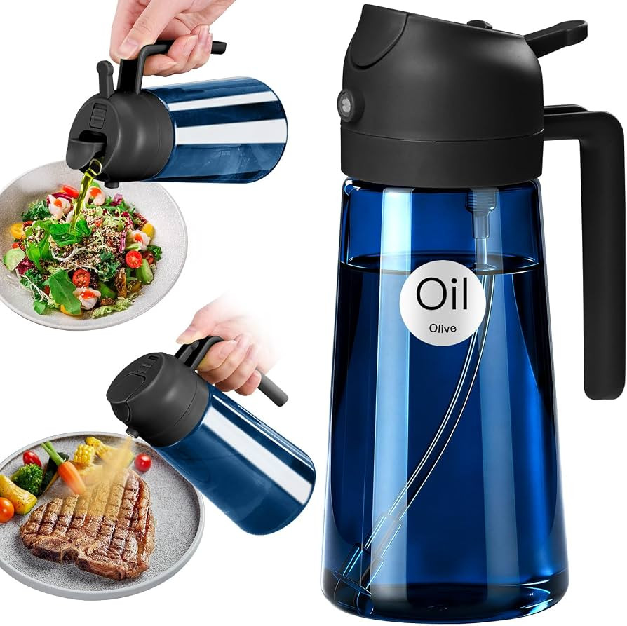 YARRAMATE 16oz/470ml Light-Blocking Dark Oil Sprayer for Cooking (Black) | Amazon (US)