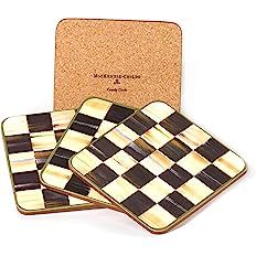 MacKenzie-Childs Drink Coasters, Bar Set and Housewarming Gift, Courtly Check, Square, Set of 4 | Amazon (US)