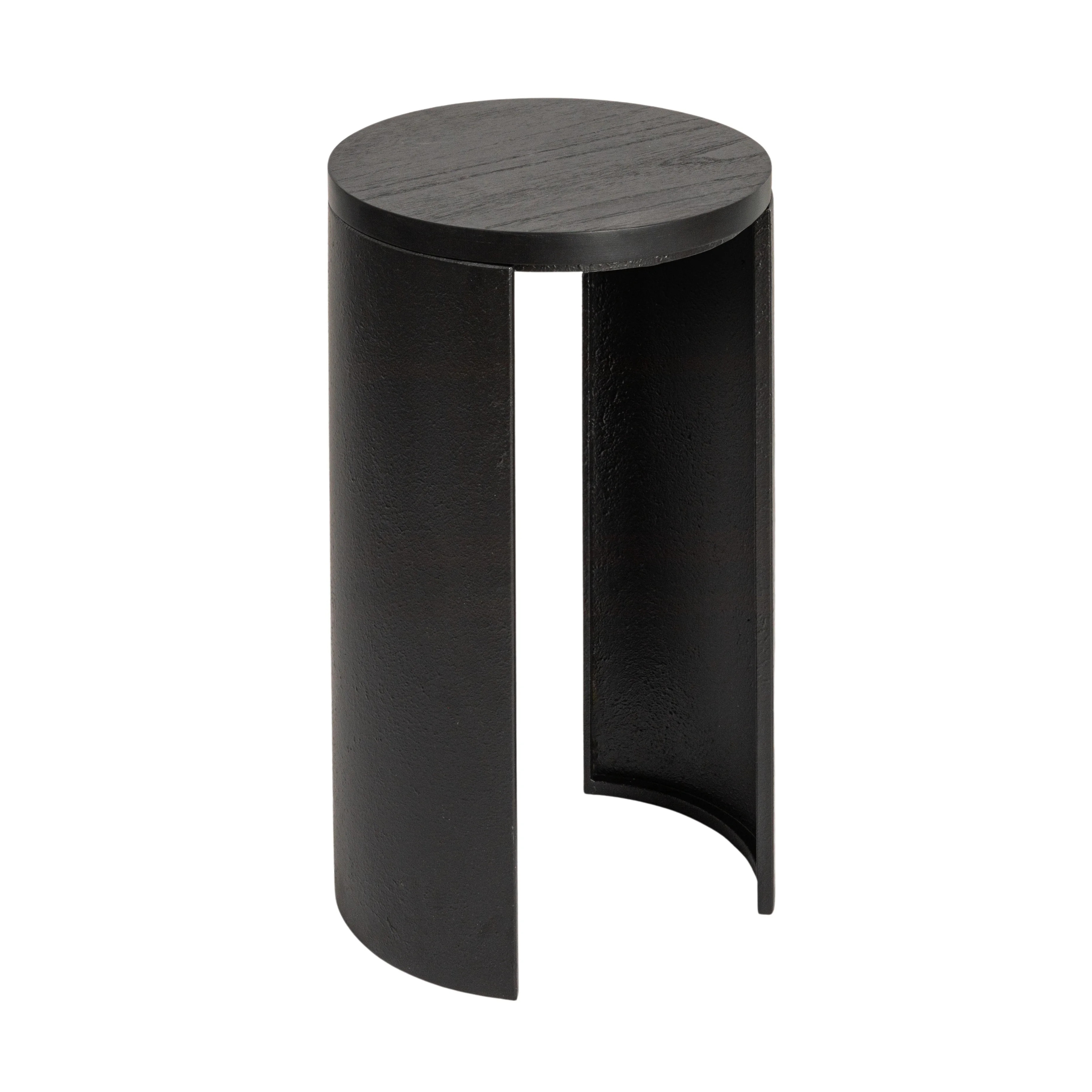 Creative Co-Op Sleek Metal Round End Table, Black | Walmart (US)