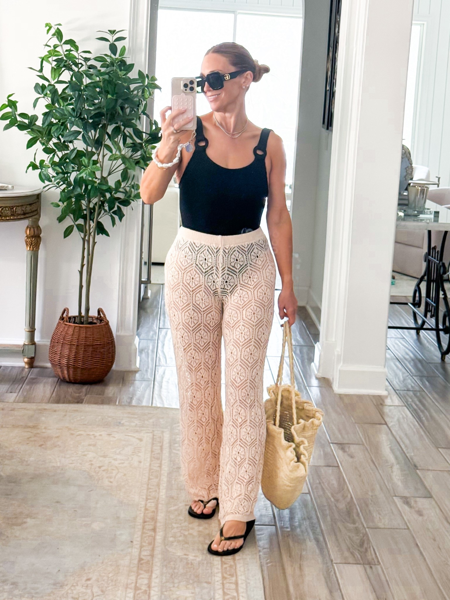 Target made the easiest pull on crochet swim coverup for the beach. Wearing XS. Plus the Mary Poppins beach bag that holds sm but looks like it’s empty. Beach outfit. Spring break outfit. Outfit of the day  

#LTKgrwm #LTKPetite #LTKootd