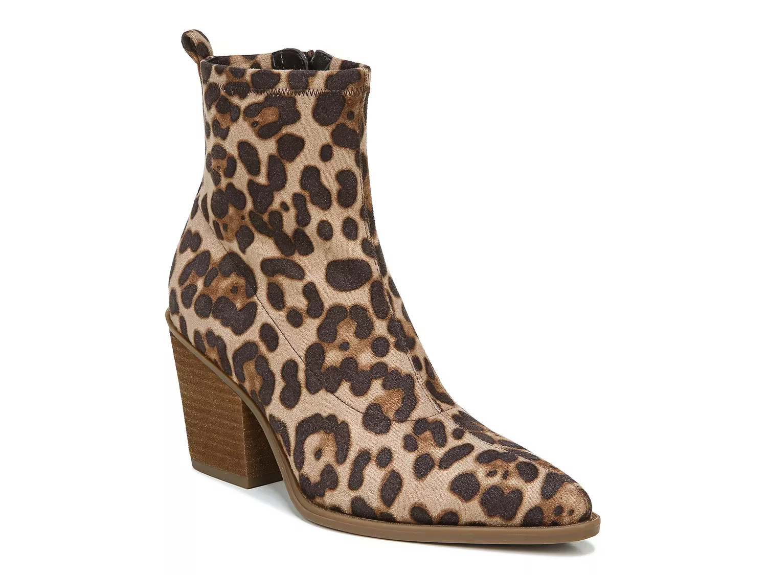 SOUL Naturalizer Melodi Bootie - Women's - Brown/Black Leopard Print - Block Bootie | DSW