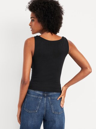 Cowl-Neck Twist-Strap Top | Old Navy (US)