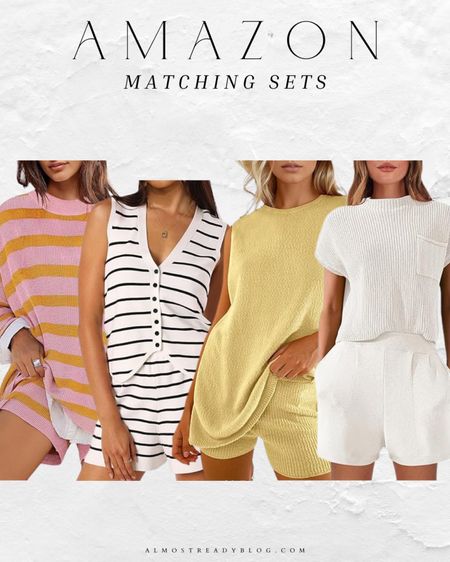 Amazon matching sets, knit matching set, striped matching set, loungewear set 

#LTKFindsUnder100 #LTKFindsUnder50