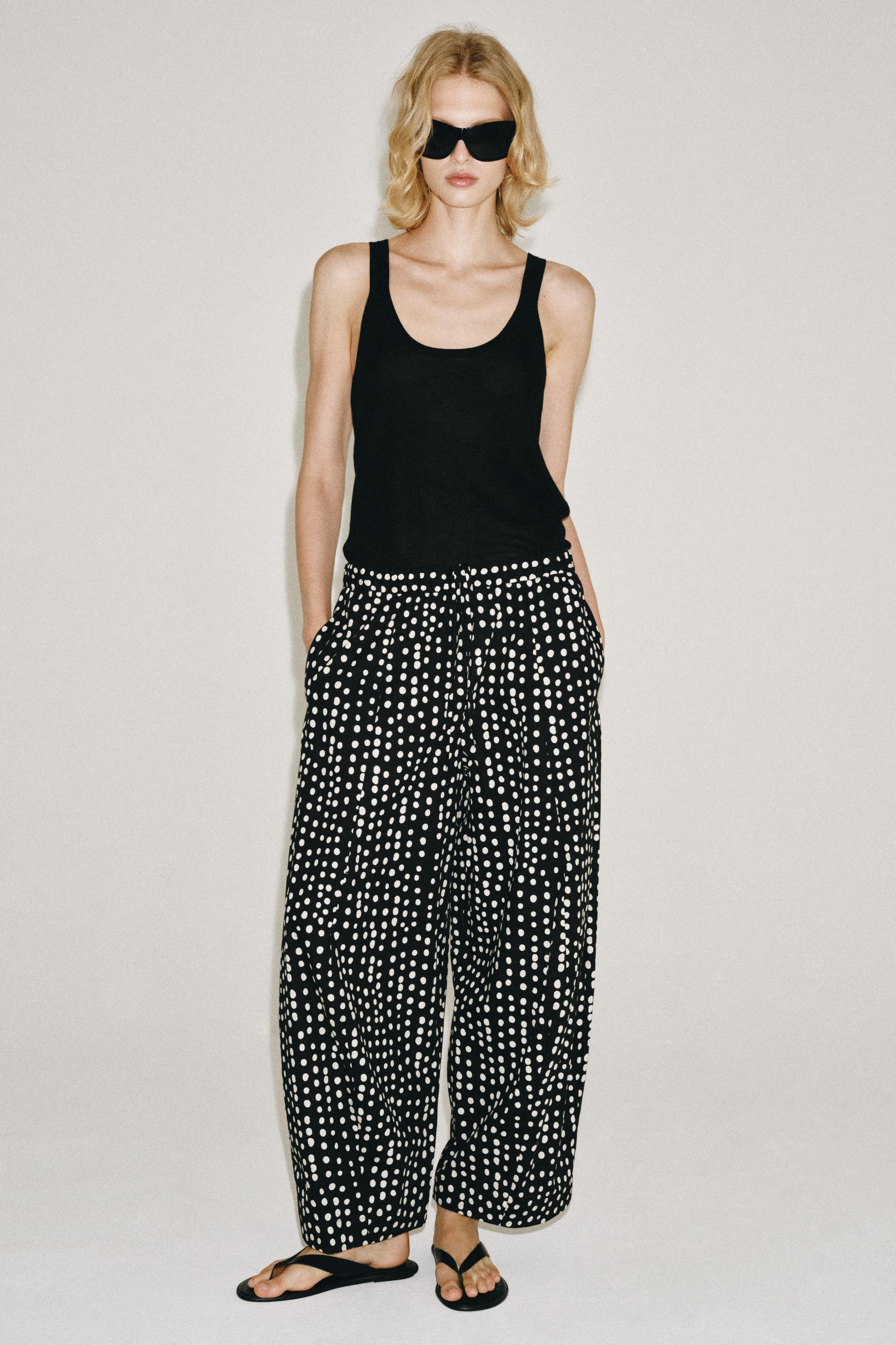 ZW COLLECTION POLKA DOT PAJAMA PANTS | Zara US