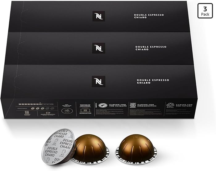 Nespresso Capsules Vertuo, Double Espresso Chiaro, Medium Roast Espresso Coffee, 30-Count Coffee ... | Amazon (US)