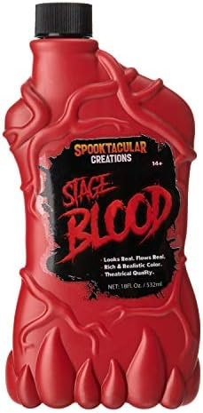 SPOOKTACULAR CREATIONS 18 oz Fake Halloween Vampire Blood Bottle for Halloween Costume, Zombie, V... | Amazon (US)