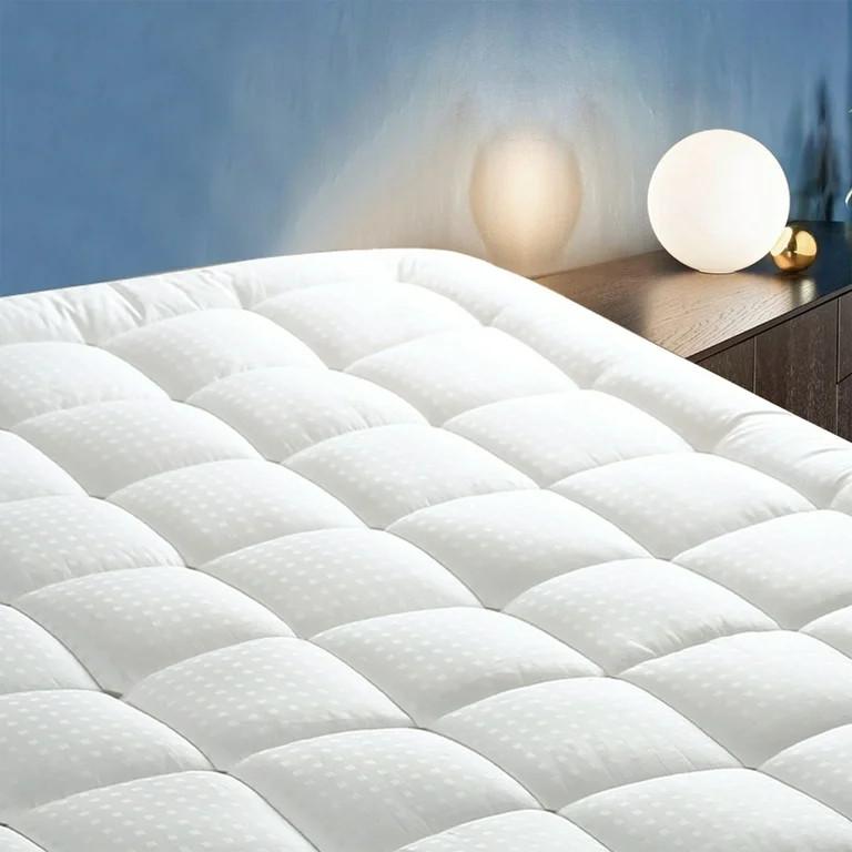 EDILLY Queen Size Quilted Mattress Pad Cover Topper Pillow Top Mattress Protector with Fitted Dee... | Walmart (US)