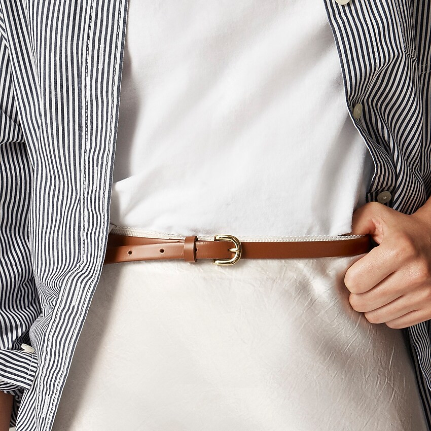 Skinny Italian leather belt | J. Crew US