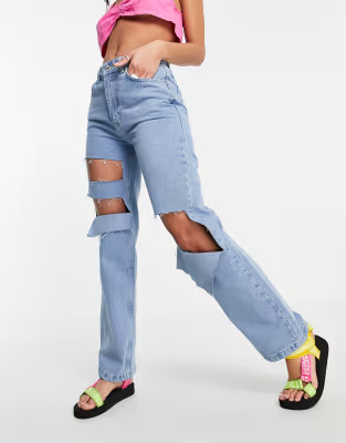 The Ragged Priest wide leg jeans with extreme rips | ASOS (Global)