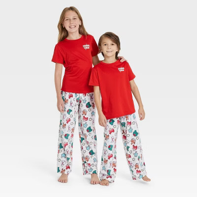 Kid's Holiday Treats Print Microfleece Holiday Matching Family Pajama Pants - Wondershop™ White | Target