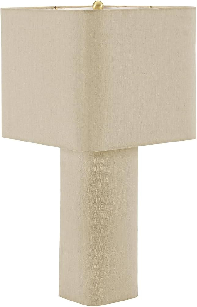 Monarch Specialties AM 9423 Lighting, 24" H, Table Lamp, Natural Linen, Contemporary | Amazon (US)