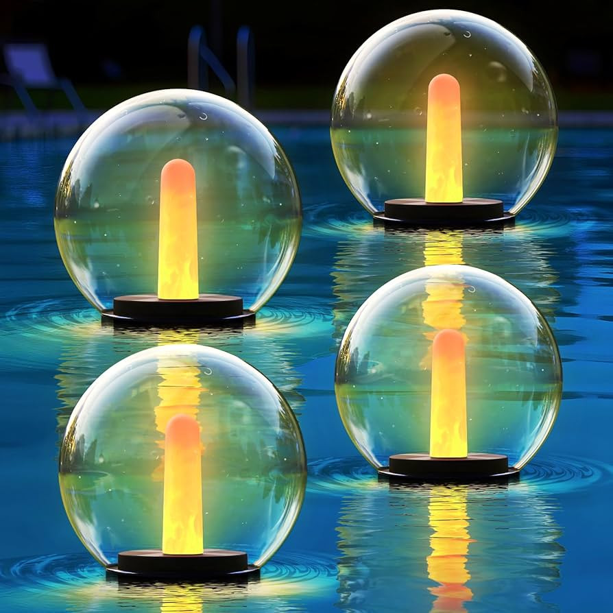 4-Pack Solar Floating Pool Lights Ball Outdoor Water-Resistant IP66 Solar-Powered that Float Cand... | Amazon (US)