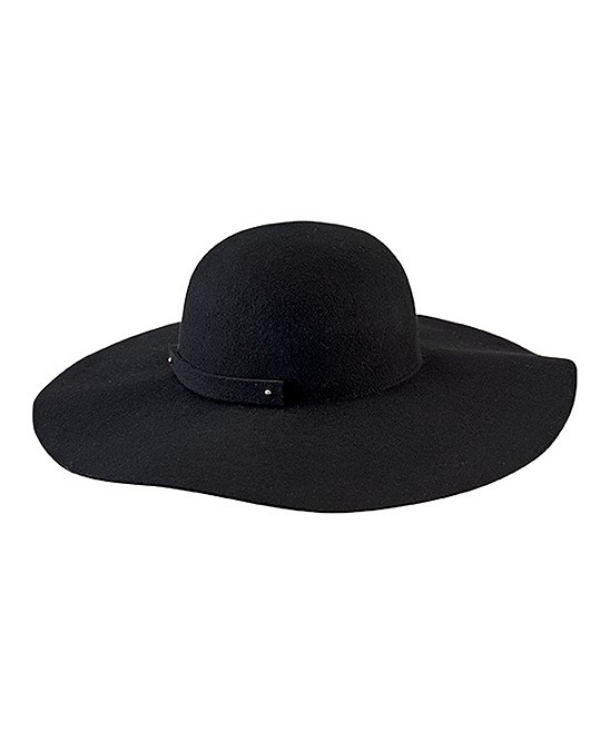 San Diego Hat Company Women's Winter Hats BLACK - Black Packable Floppy Hat | Zulily