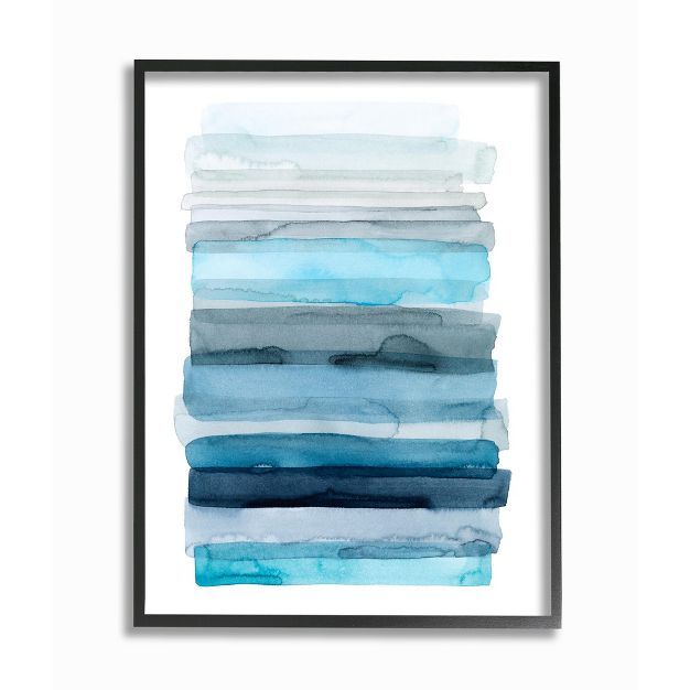 Stupell Industries Water Inspired Blue Grey Ombre Abstract Lines | Target