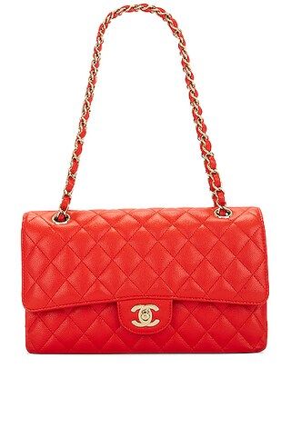 FWRD Renew Chanel Caviar Shoulder Bag in Red | FWRD | FWRD 