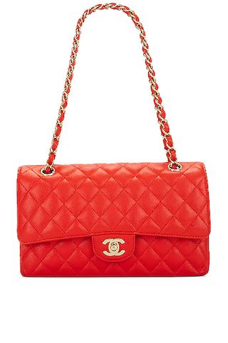 FWRD Renew Chanel Caviar Shoulder Bag In Red in Red | FWRD | FWRD 