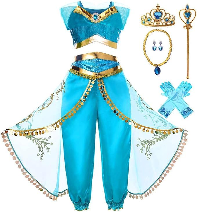 KuKiee Girls Princess Costume Halloween Cosplay Party Dress Up | Amazon (US)