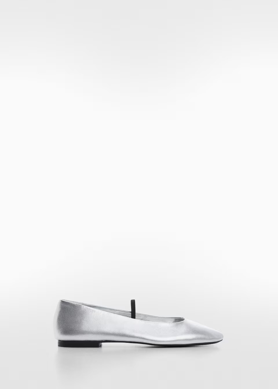 Metallic leather ballerinas -  Women | Mango USA | MANGO (US)