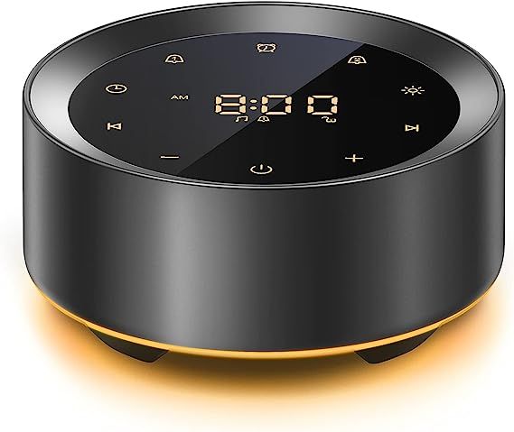 YTE White Noise Machine with Alarm Clock, 20 Hi-Fi Soothing Sounds, 7 Color Baby Night Lights, Fu... | Amazon (US)