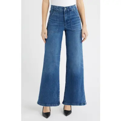 FRAME Modern Pocket High Waist Wide Leg Jeans in Ease at Nordstrom, Size 25 | Nordstrom