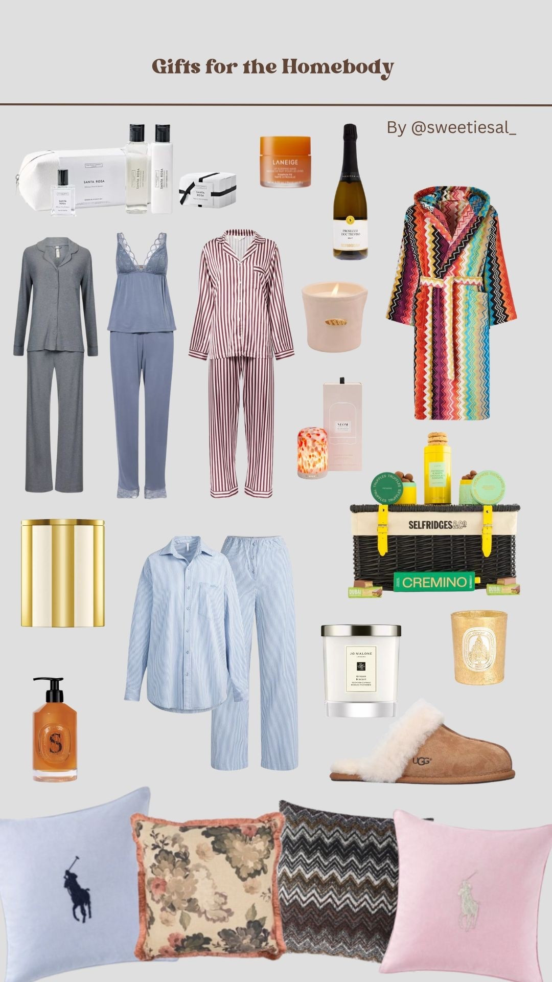 We all know a friend or family member who just loves being at home. Gift comfort this Christmas with my homebody picks from Selfridges! 

@theofficialselfridges 
#LTKxSelfridges

• Cosy Vibes • Home • Interiors • Cushions • Pyjamas • Skims • Jo Malone • Diptyque • Neom • Missoni • Hamper • Prosecco • Relaxation • Slippers • Ugg • Hibernation • Candles • 

#LTKfestive #LTKgiftguide