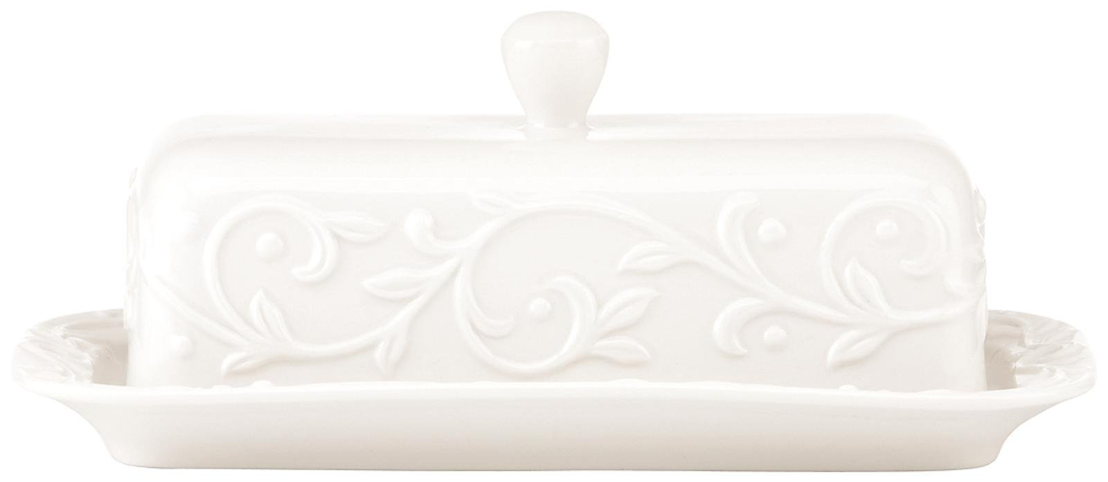 Lenox Opal Innocence Carved Butter Dish, White - | Amazon (US)