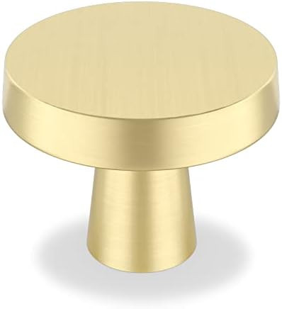 OYX Gold Cabinet Knobs 6PACK Brushed Brass Cabinet Knobs Round Knobs Gold Drawer Knobs for Cabine... | Amazon (US)