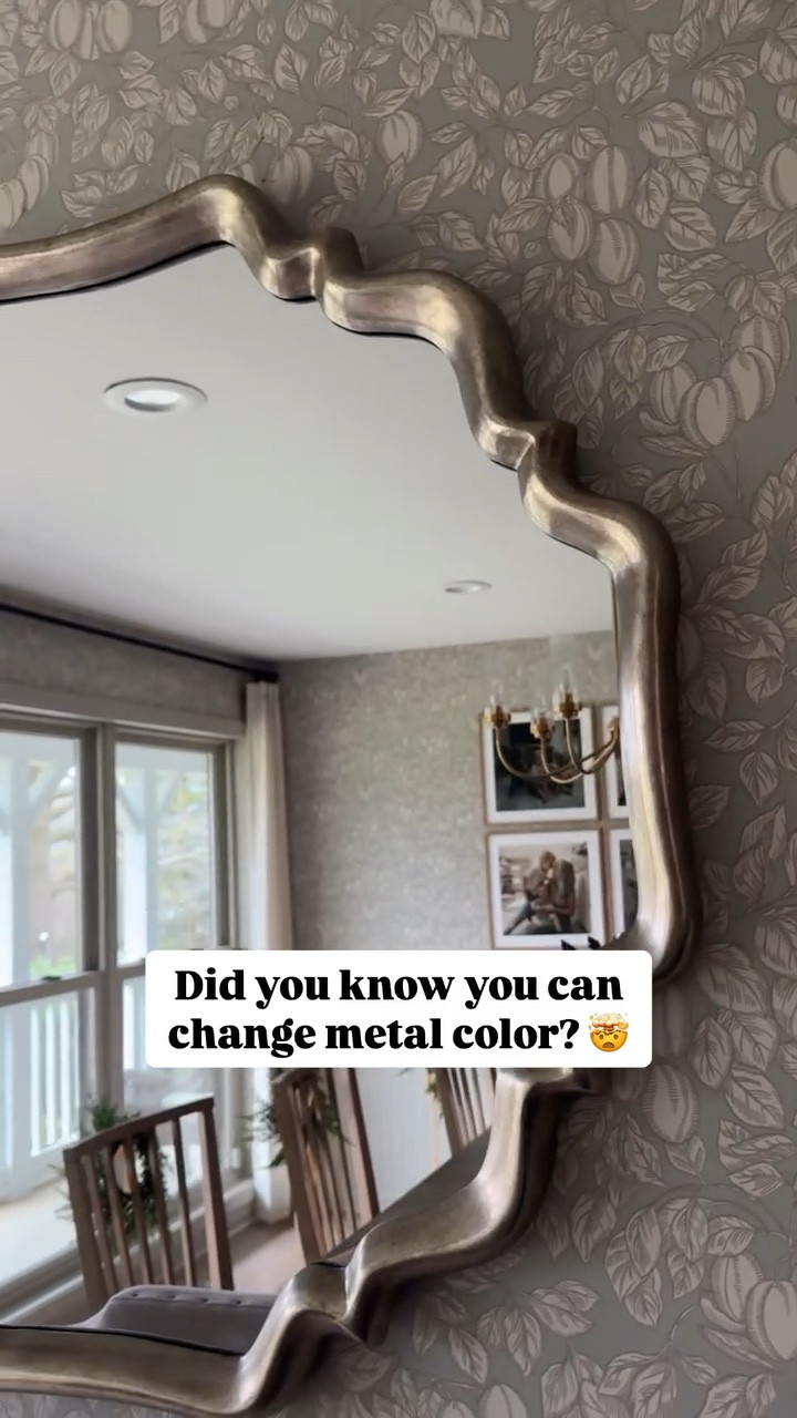 Have you tried Rub n’ Buff before?! 🤯 I really wanted the mirror and the light that I put in my new dining room to match, but they were slightly different variations of gold. 

Don’t you think it’s so much better now that they match? 

I found this stuff on Amazon and decided to give it a try! I ended up using the color, antique gold and it is the perfect champagne bronze tone. This stuff is really cool because you just rub it onto a surface and it makes it look metallic!

⬇️ COMMENT “GOLD” and I’ll send you the links to this stuff and everything in the dining room! 

#diycrafts #diyhomeprojects