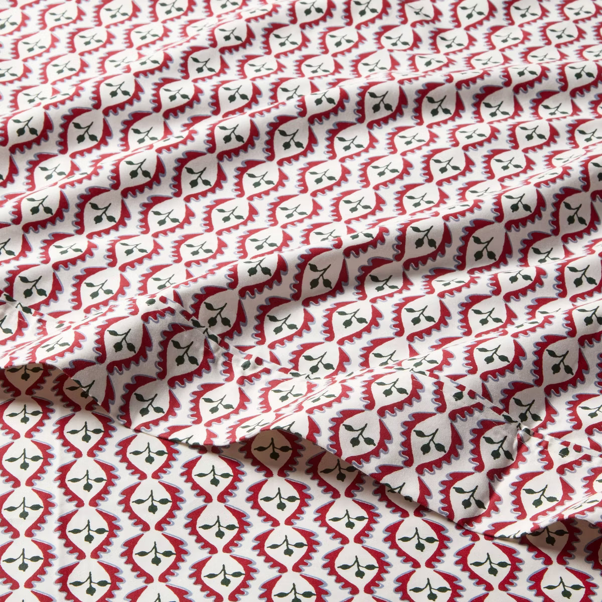 Queen 400 Thread Count Christmas Holiday Performance Sheet Set Red Plaid - Threshold™ | Target