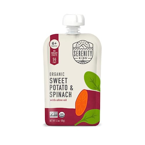Serenity Kids, Baby Food Sweet Potato Spinach Organic, 3.5 Ounce | Amazon (US)