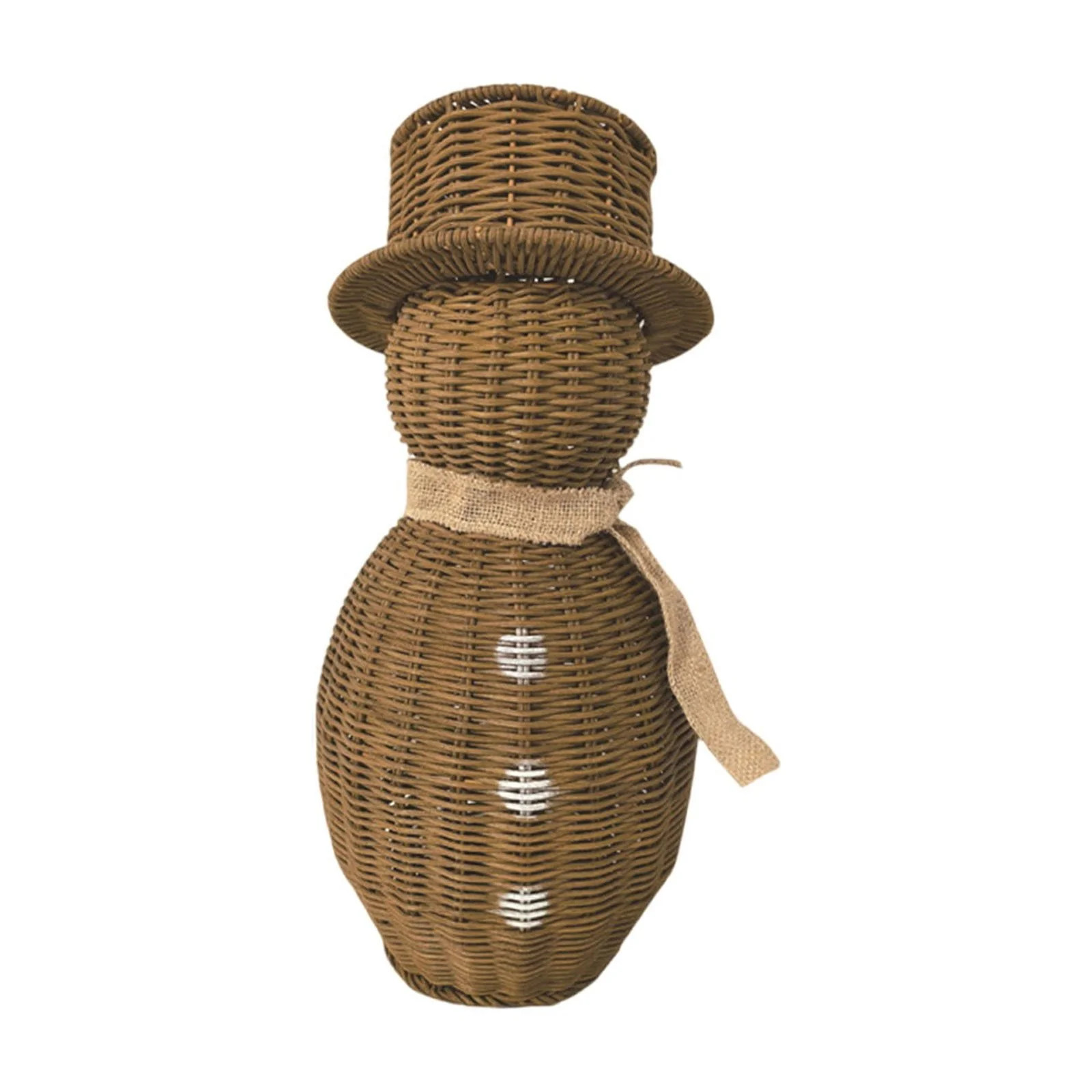 Christmas Decoration - Snowman Decorations Indoor,Handmade Snowman Decor,Snowman with Hat,Wicker ... | Walmart (US)