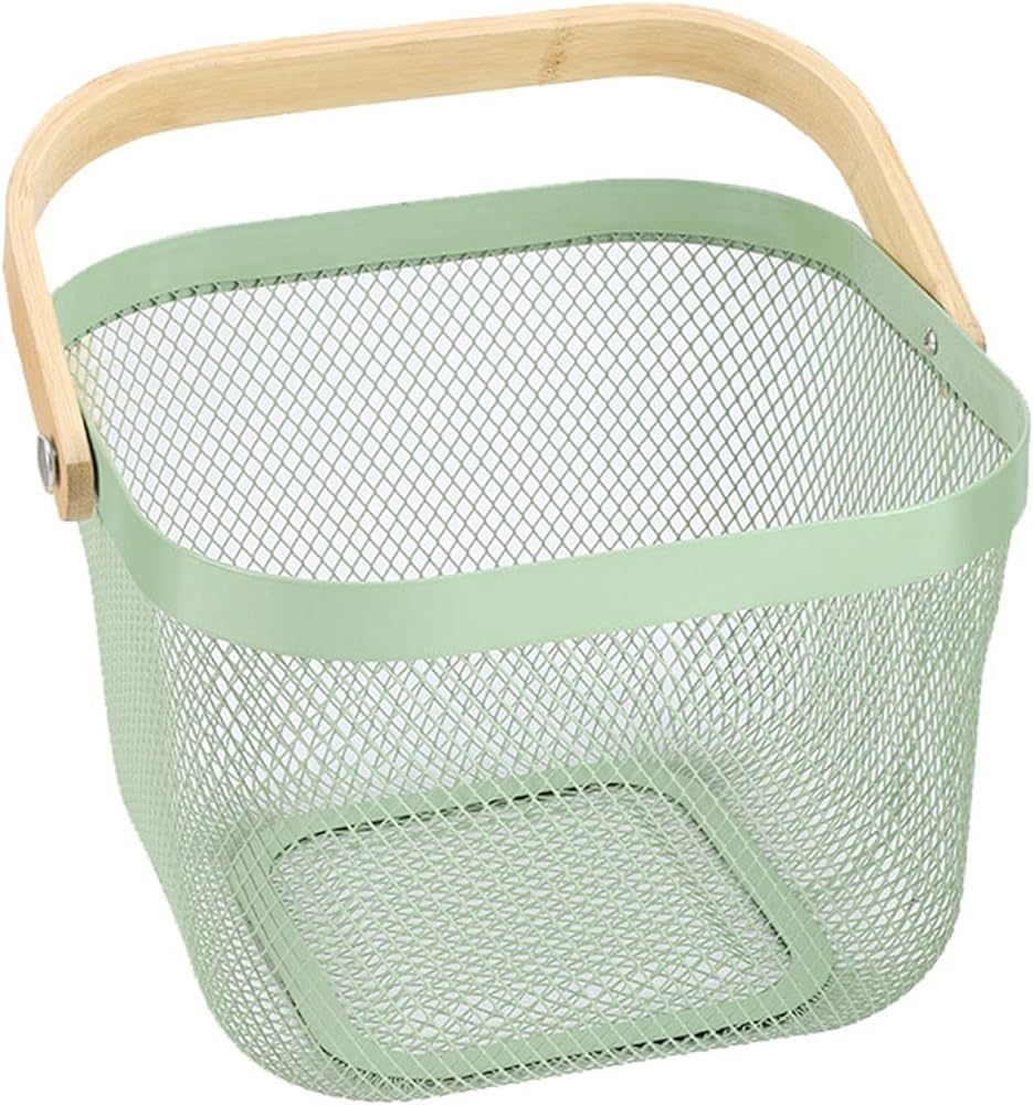 Mesh Steel Storage Organizer Basket, Multi-Functional Metal Wire Hanging Kitchen Baskets Fruit Ba... | Amazon (US)