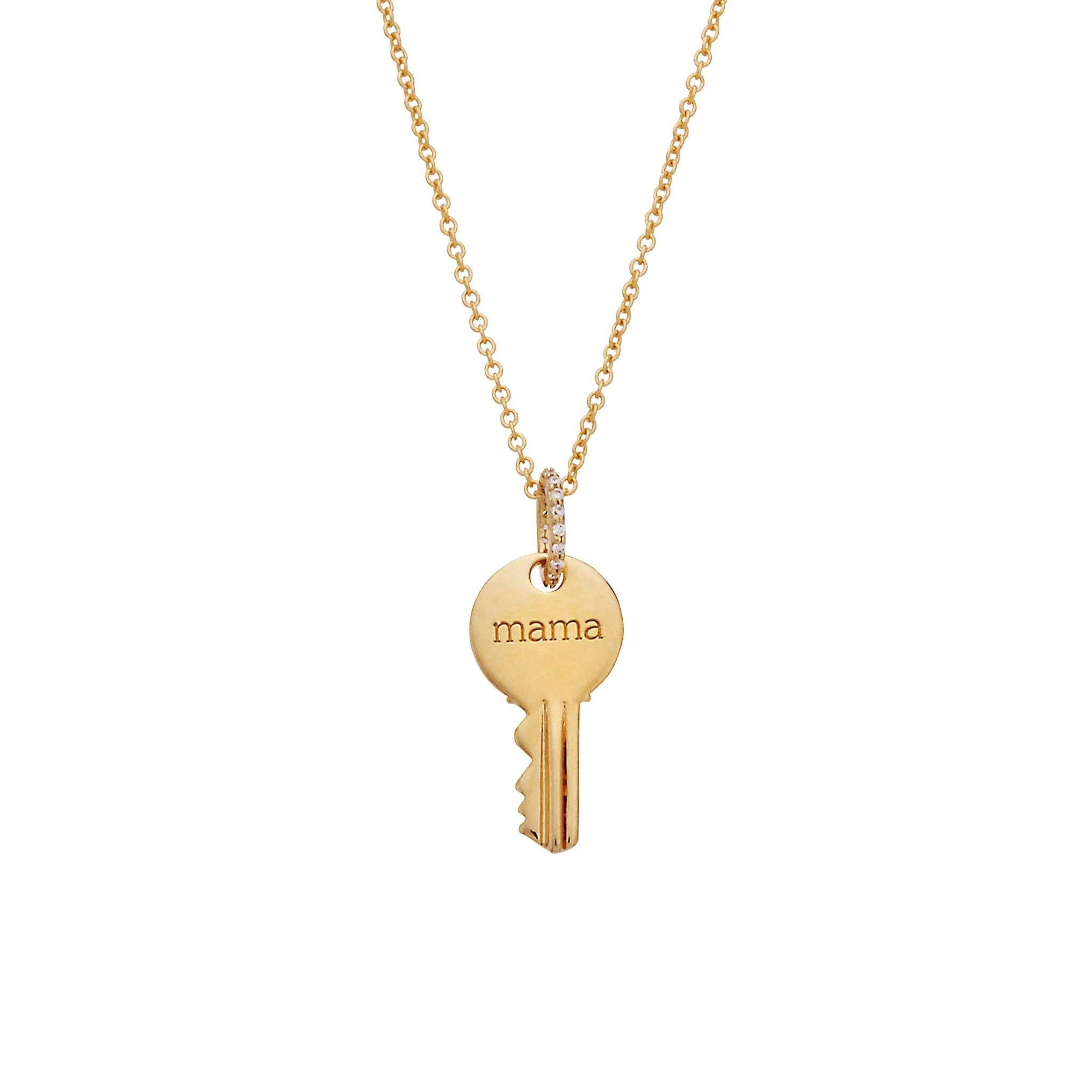 Round 'Mama' Key Necklace | Tiny Tags (US)