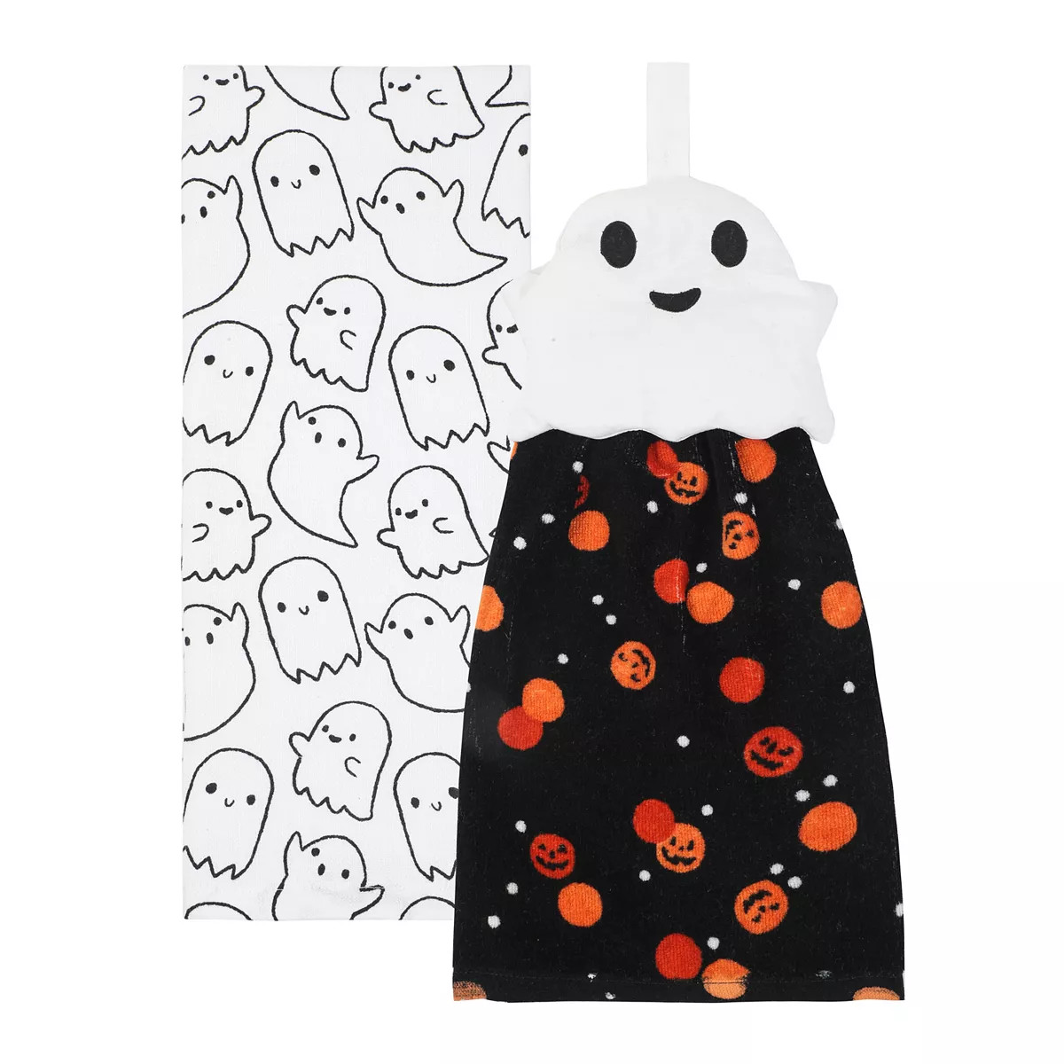 Celebrate Together™ Halloween Ghost Printed & Tie Top Kitchen Towels Set | Kohl's