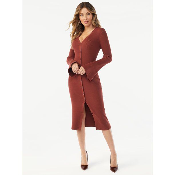 Sofia Jeans by Sofia Vergara Women's Rib Knit Dress - Walmart.com | Walmart (US)