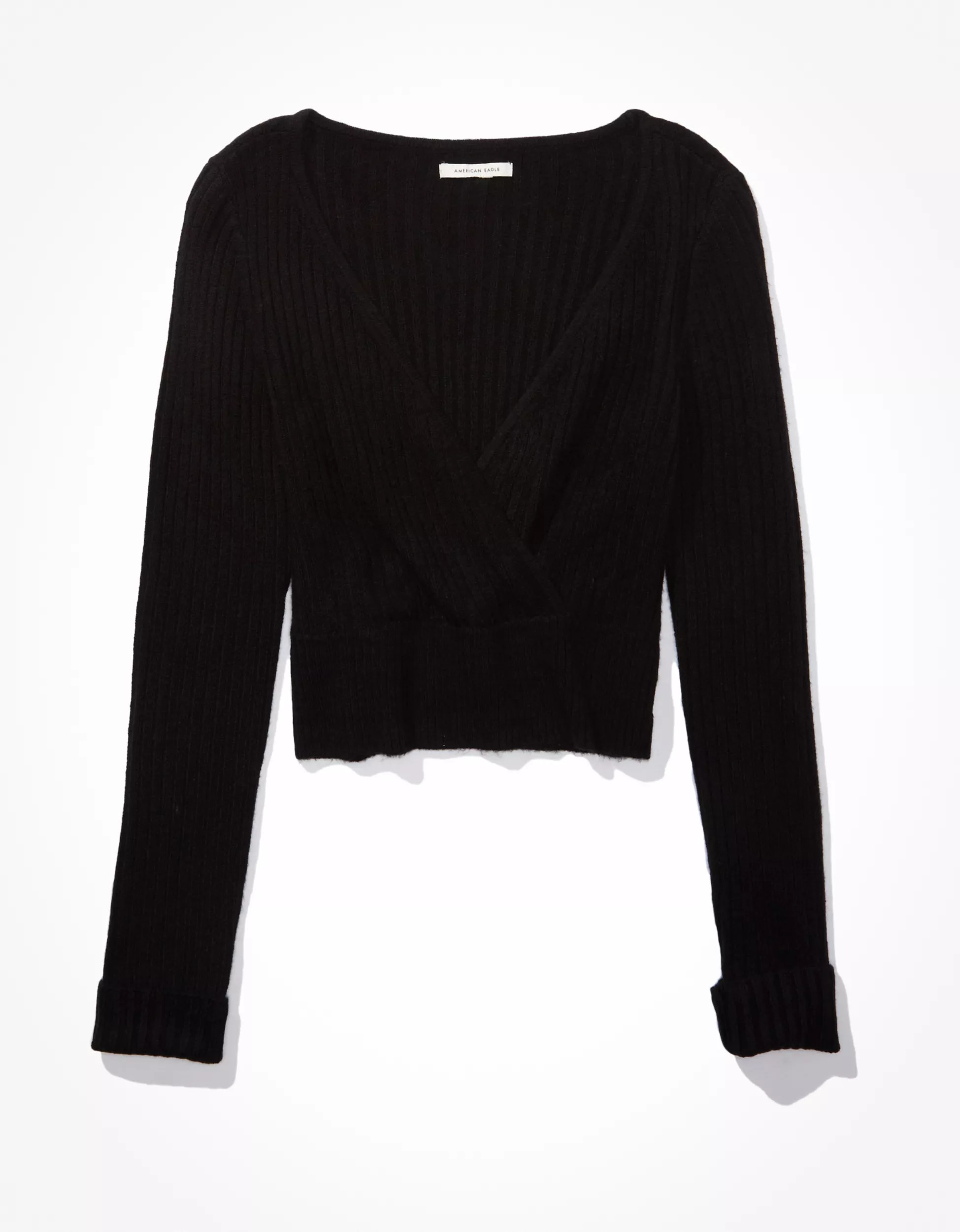 AE Wrap Front Sweater | American Eagle Outfitters (US & CA)